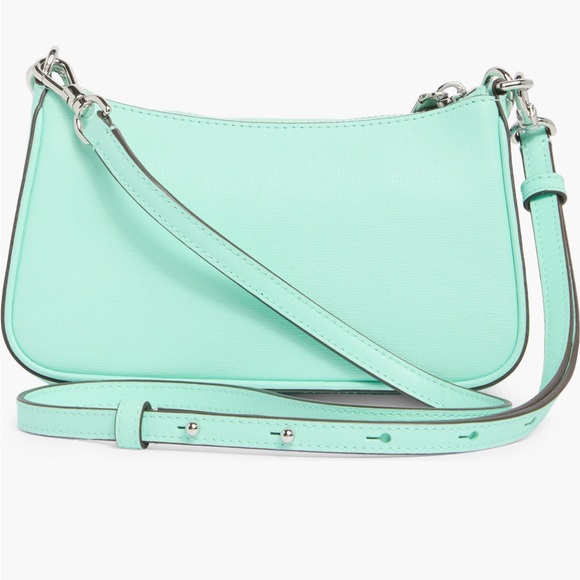 Kate Spade Double Up Ombré Saffiano Leather Crossbody Bag in Mint Liqueur NWT - Picture 2 of 8